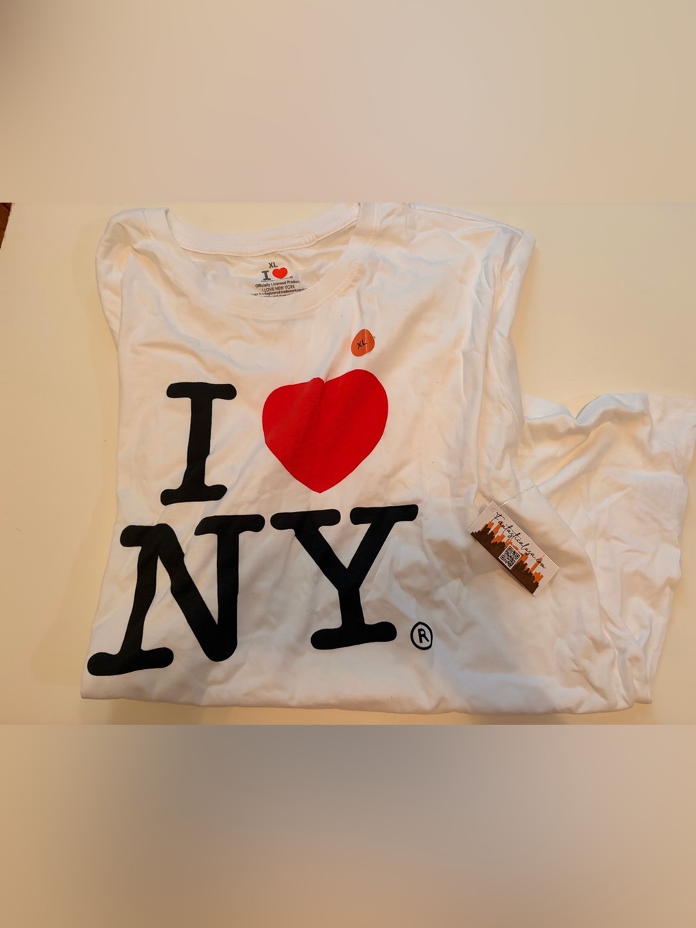 I Heart NY Unisex Graphic Tee - White with Red Heart